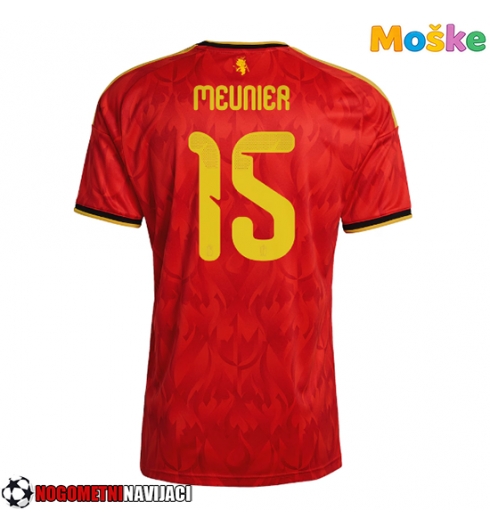 Moške Nogometnih dresov Belgija Thomas Meunier #15 Domači SP 2026 Kratki rokavi Moške Nogometnih dresov Belgija Thomas Meunier #15 Domači SP 2026 Kratki rokavi